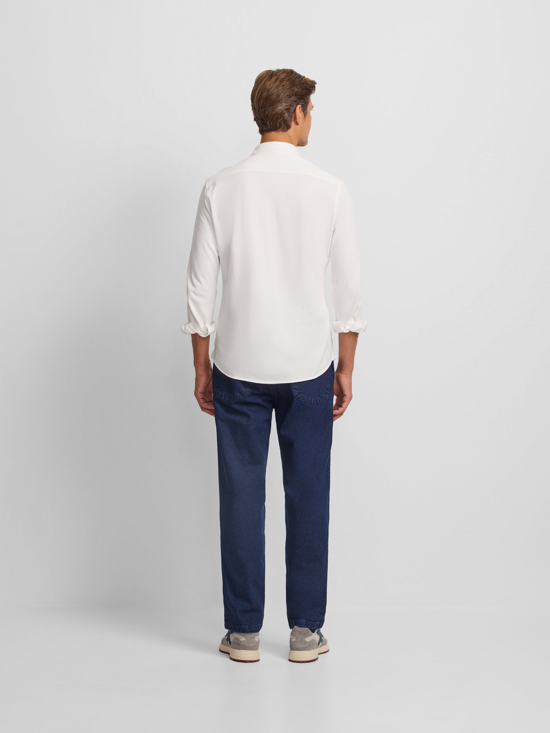 Chemise de sport blanche confort en micropiqué