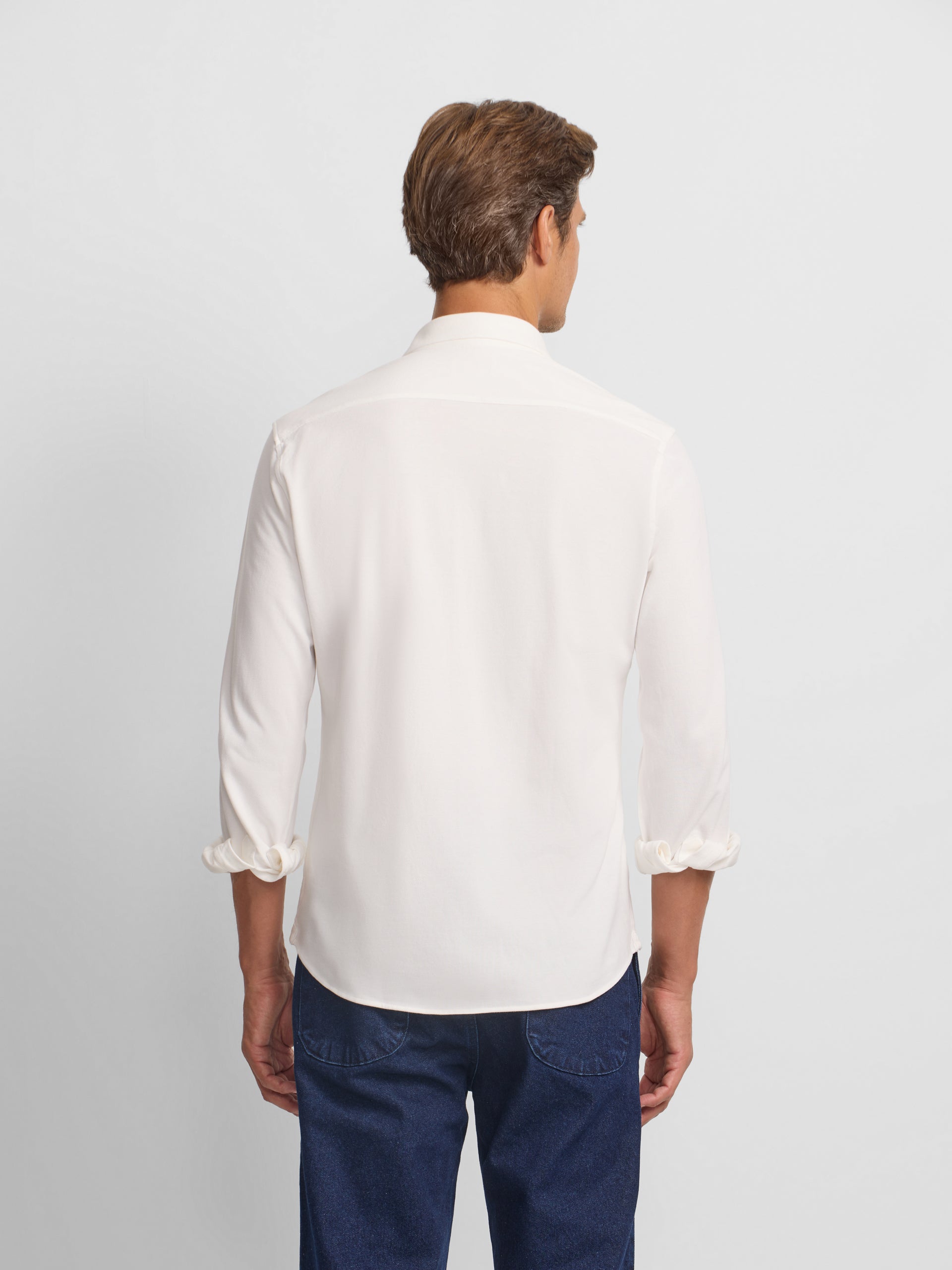 Chemise de sport blanche confort en micropiqué