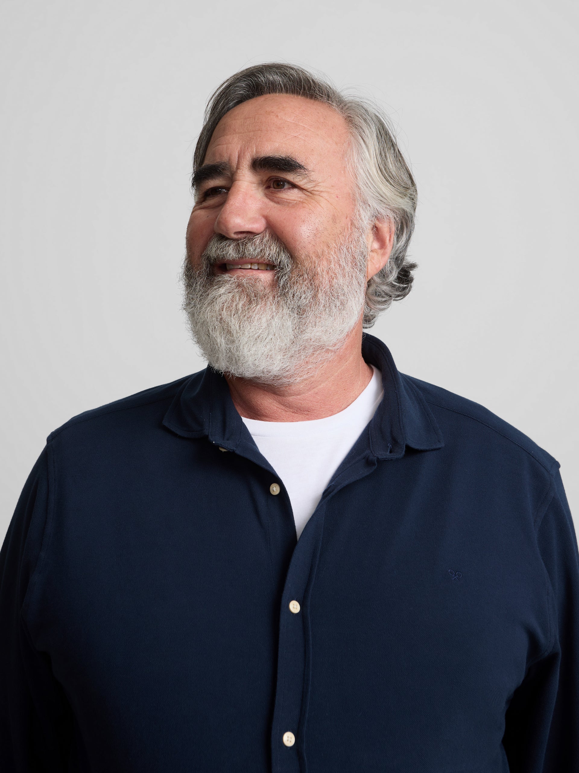 Navy micropique comfort sport shirt