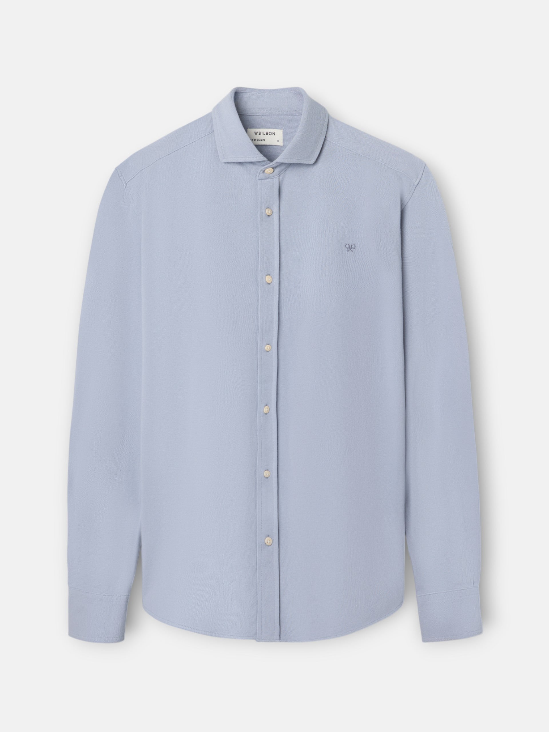 Chemise de sport micropiqué bleu clair et confortable