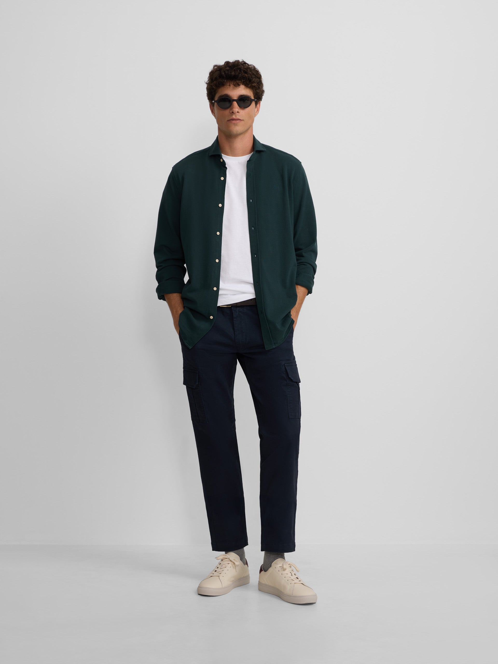 Green comfort micropique sport shirt