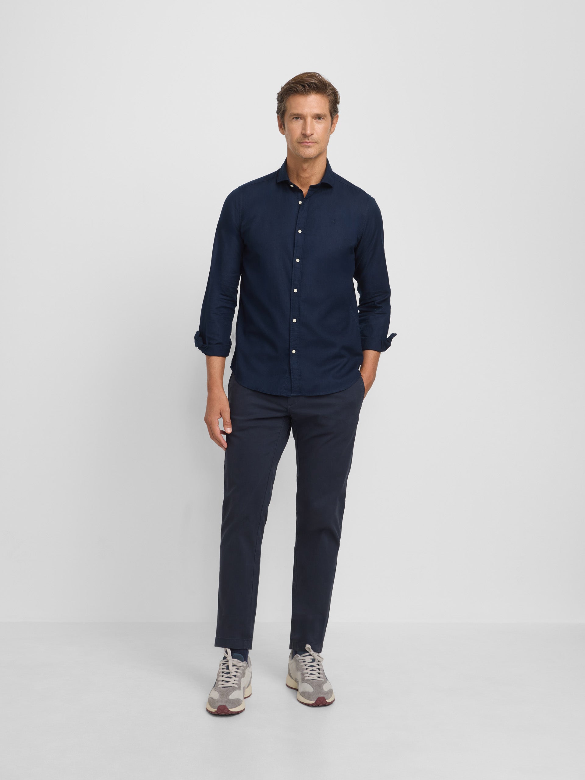 Camisa sport estrutura espinha navy