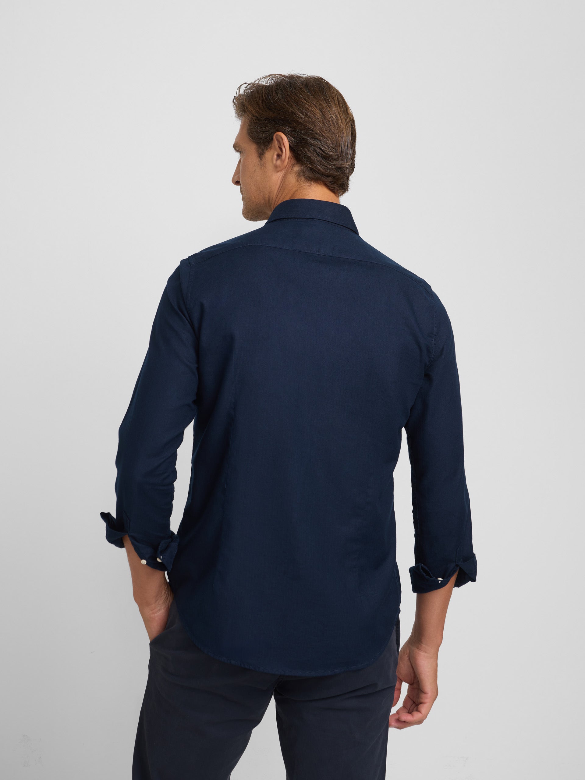 Camisa sport estrutura espinha navy