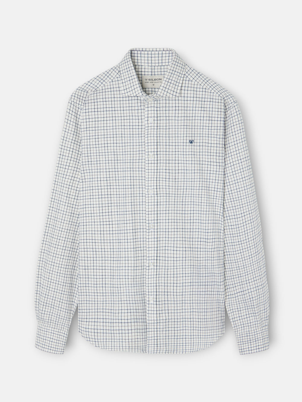 two-tone plaid sport shirt navy grey