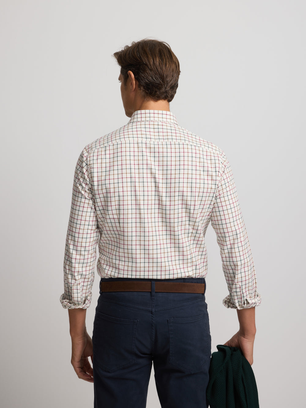 tricolor large check sport shirt