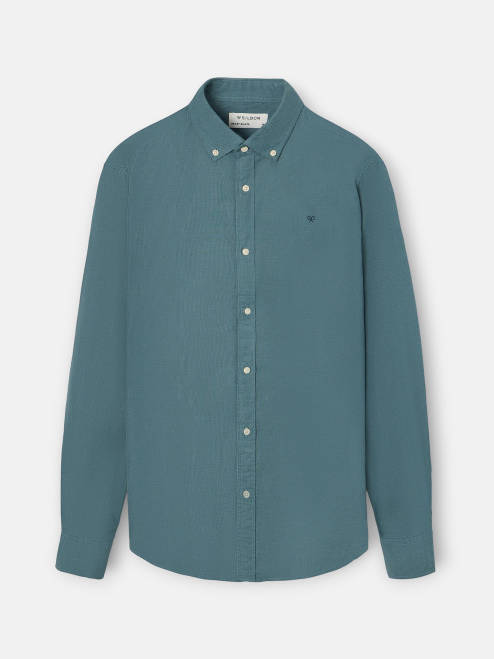 petrol blue corduroy sport shirt
