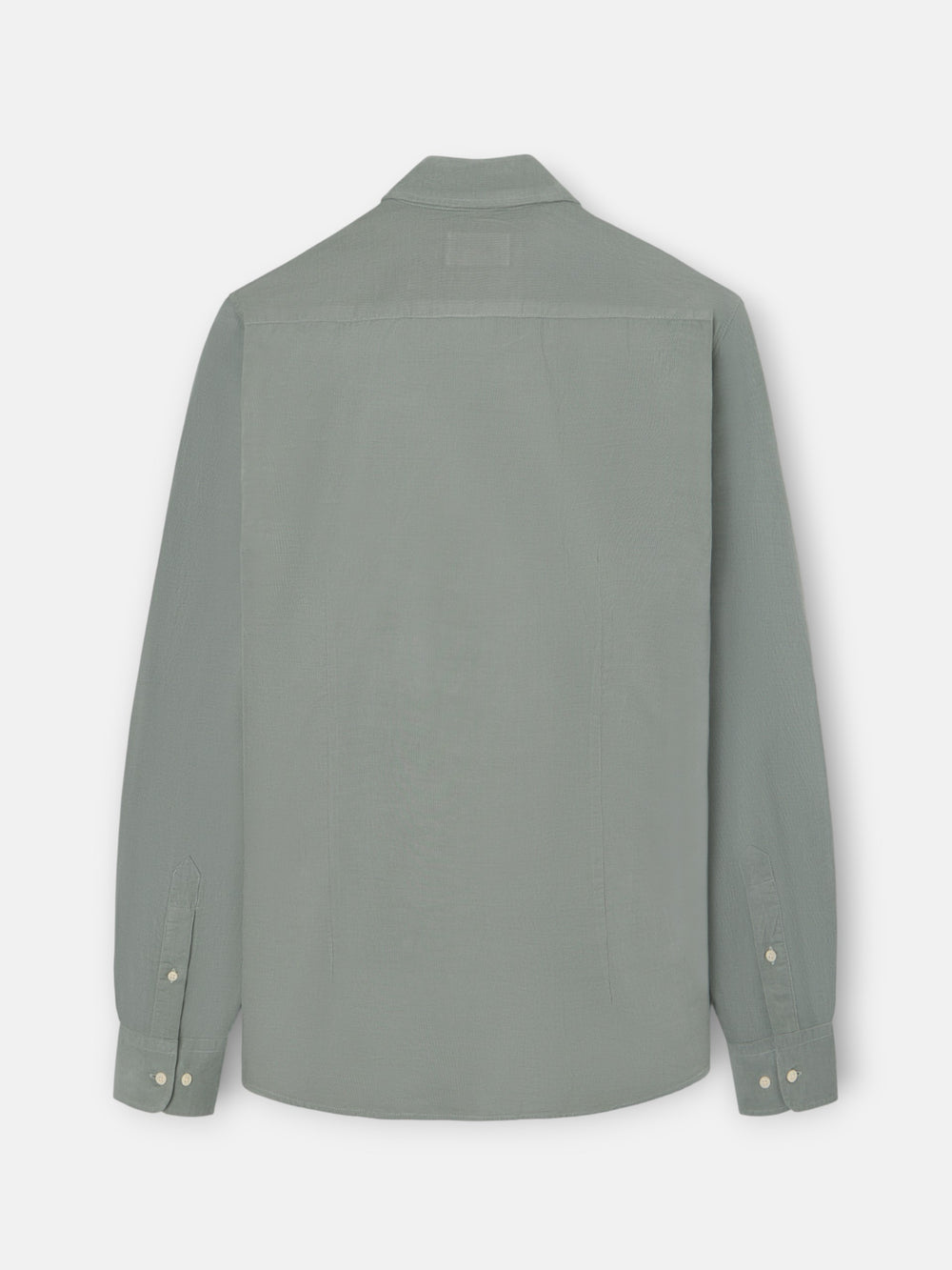 green corduroy sport shirt with cutaway collar