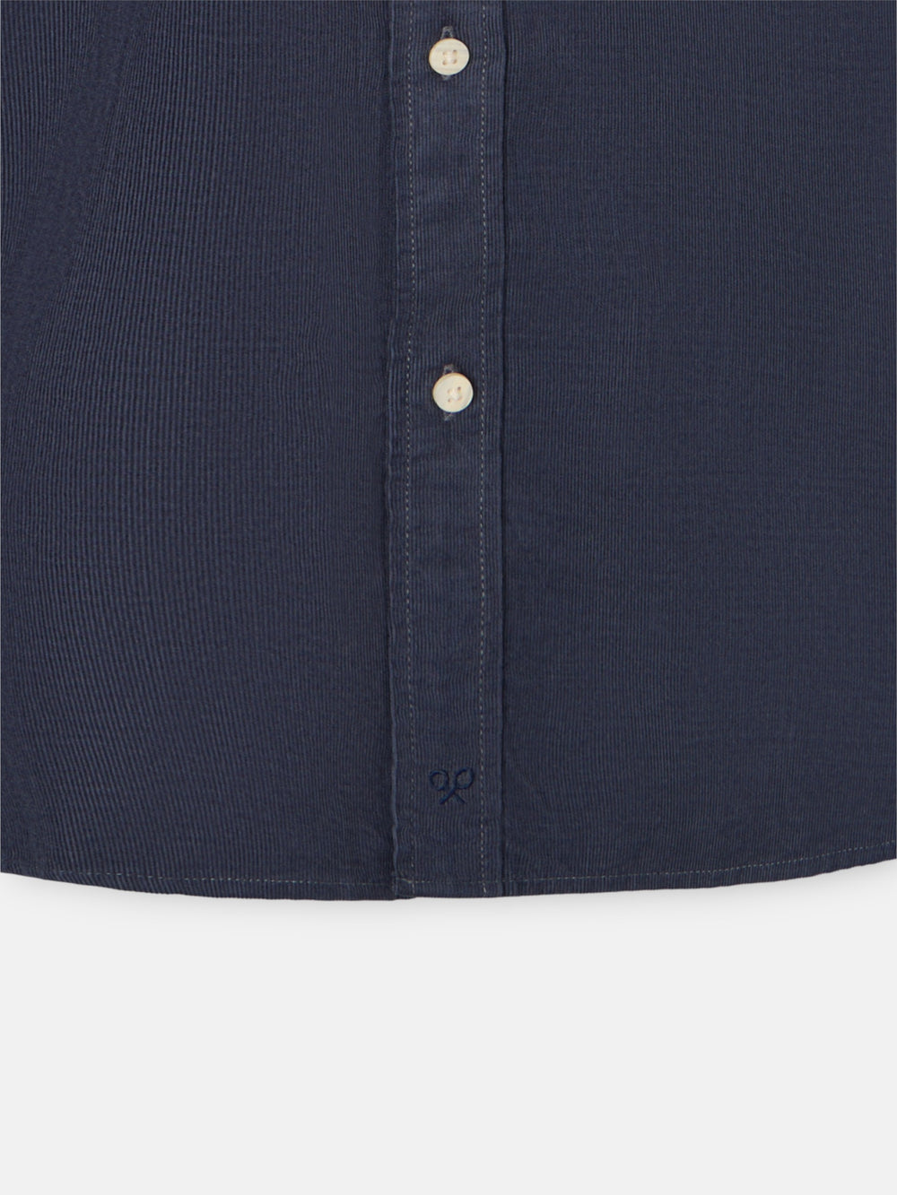 Indigo blue corduroy sport shirt with pockets