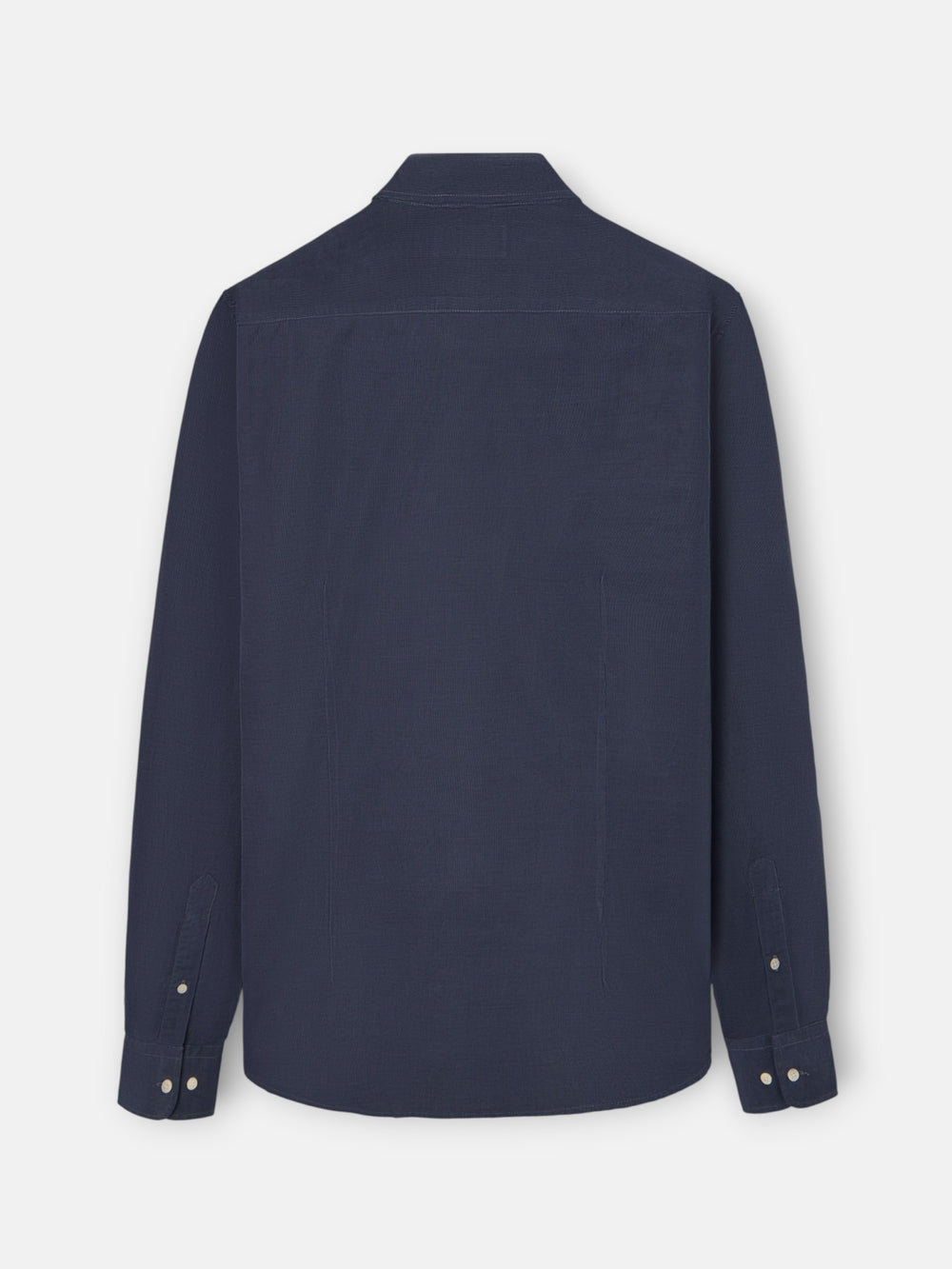 Indigo blue corduroy sport shirt with pockets