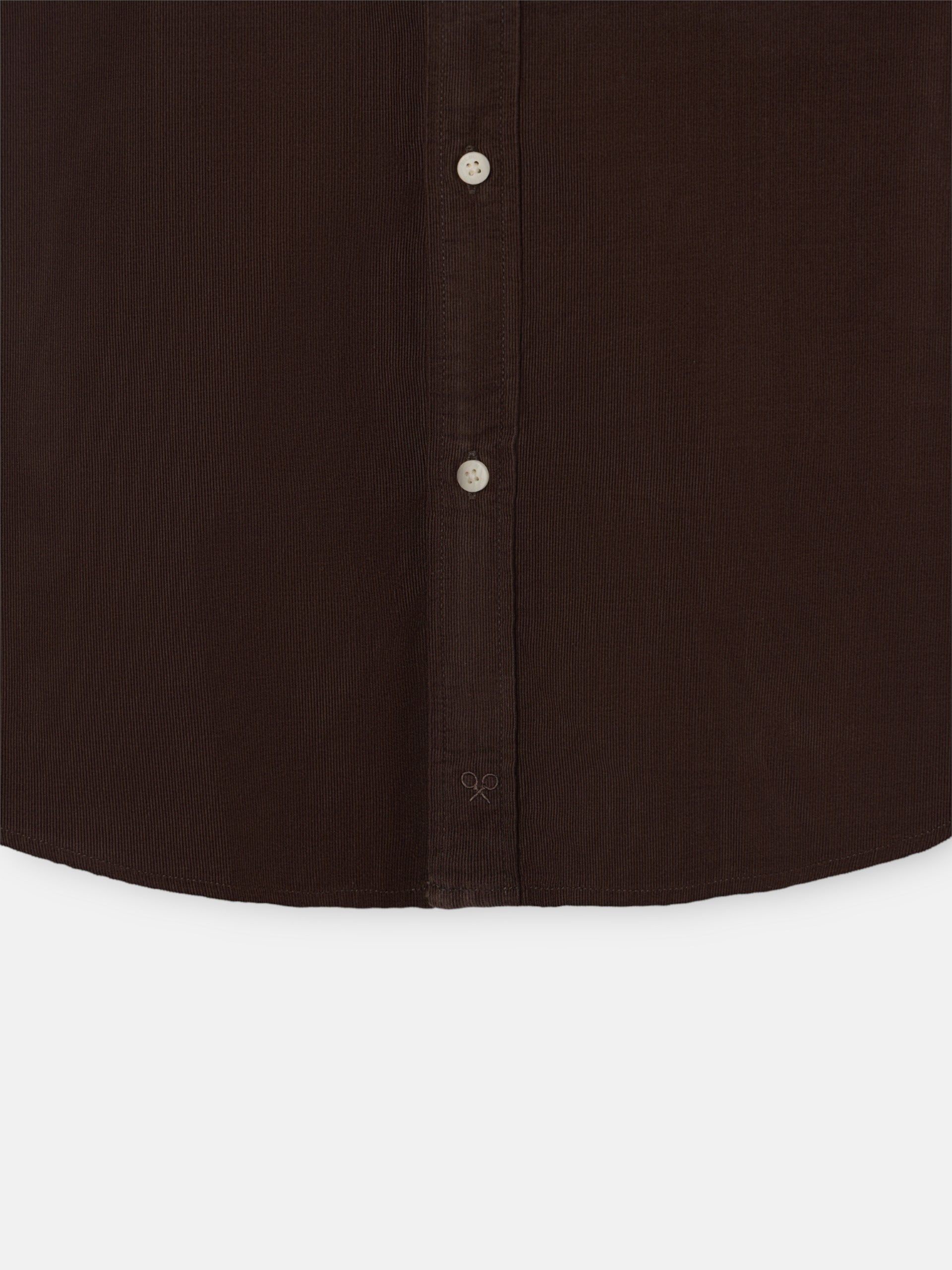 Corduroy sport shirt with brown pockets