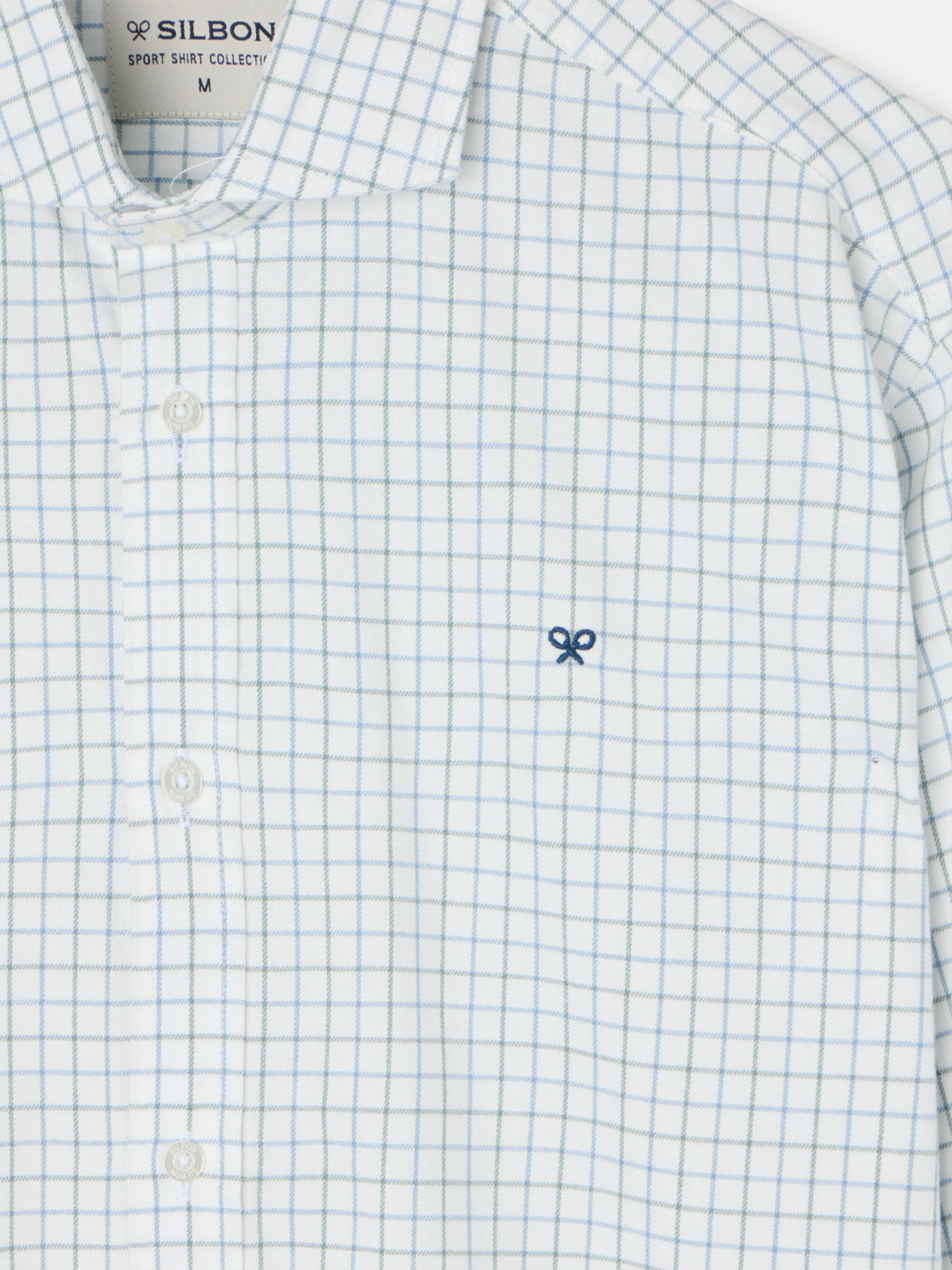 Chemise sport chaude, chemise à carreaux bleu chasseur et vert