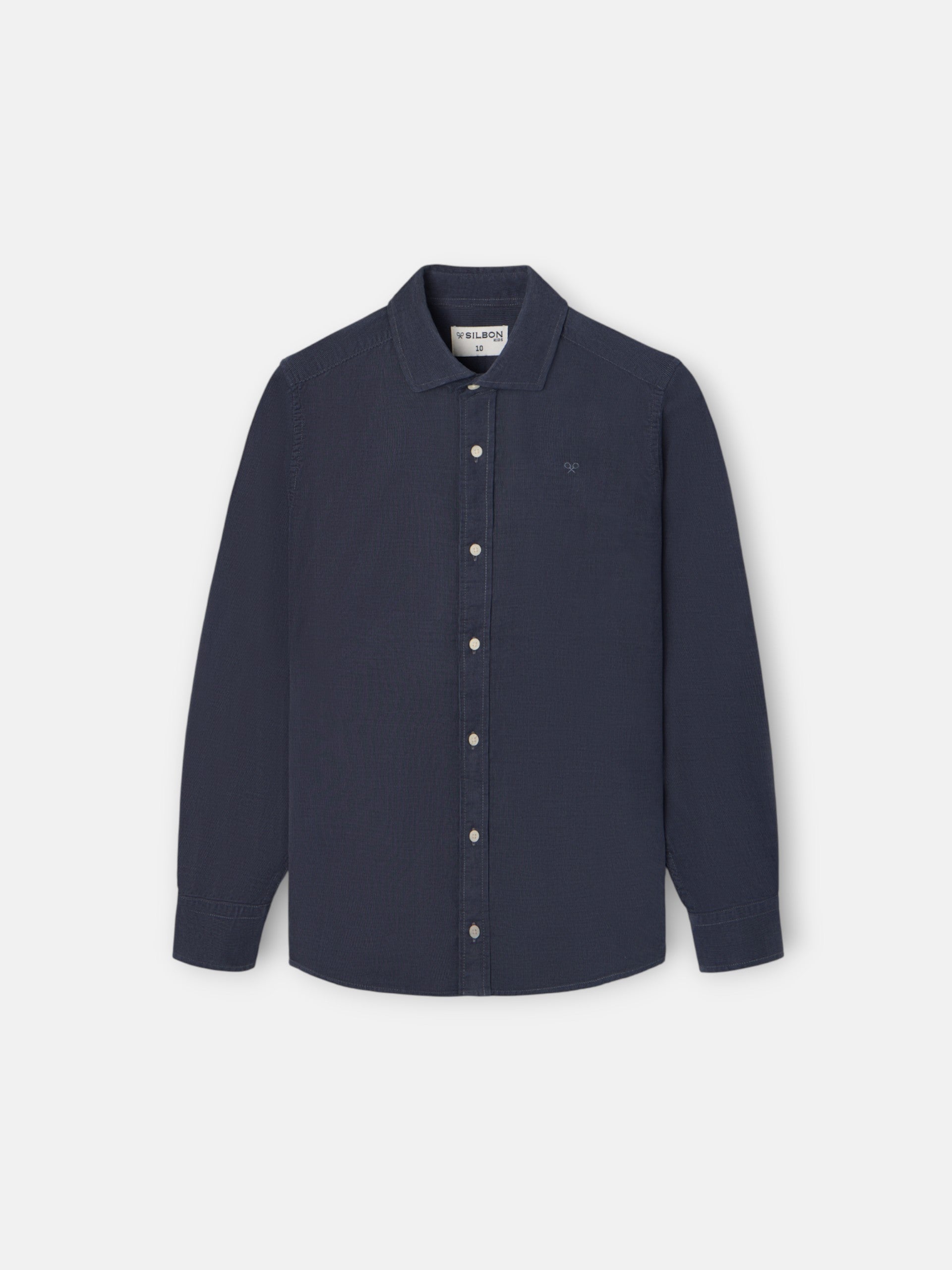 Indigo blue corduroy kids sport shirt