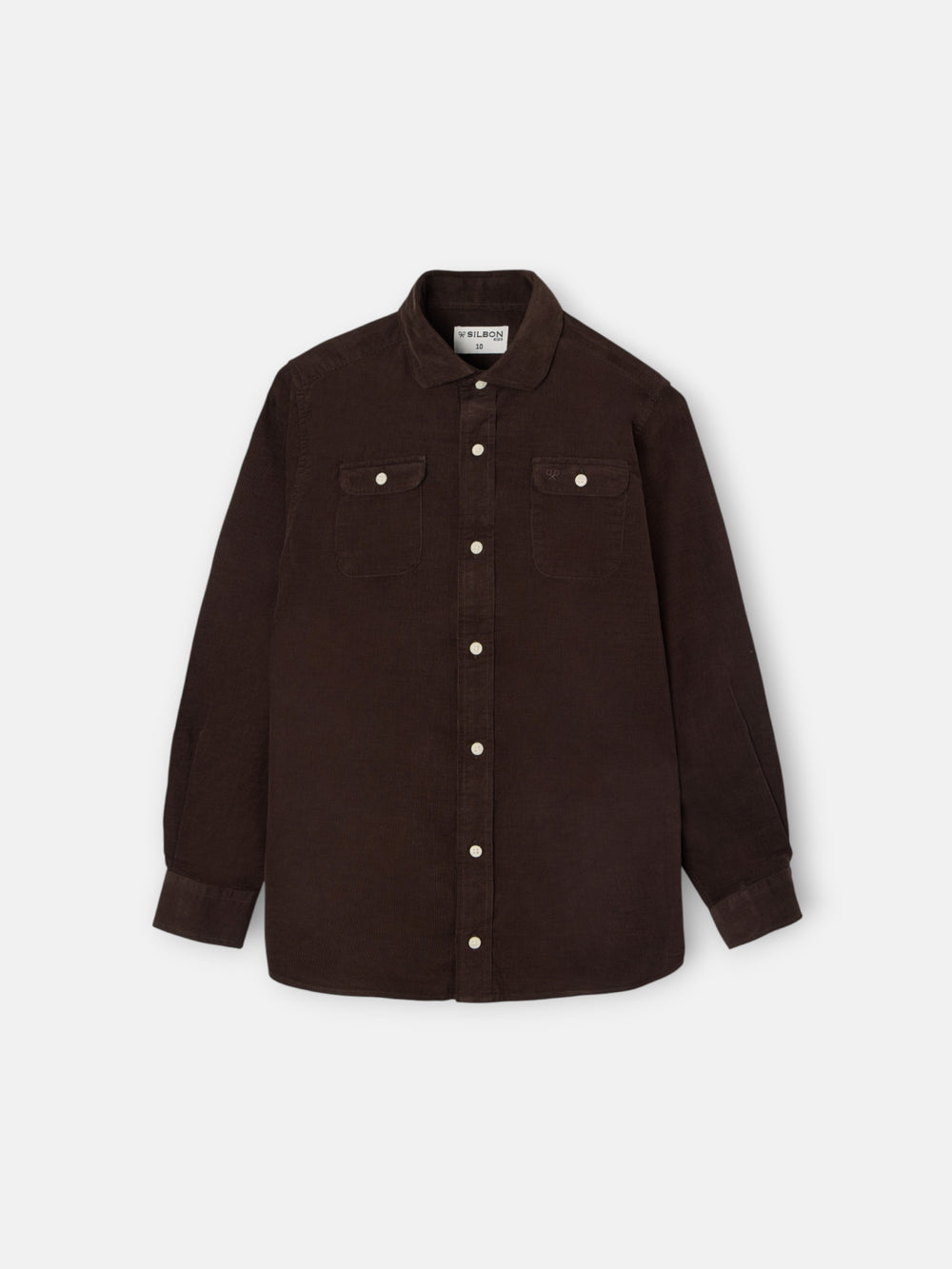 Camisa sport kids pana bolsillos marron