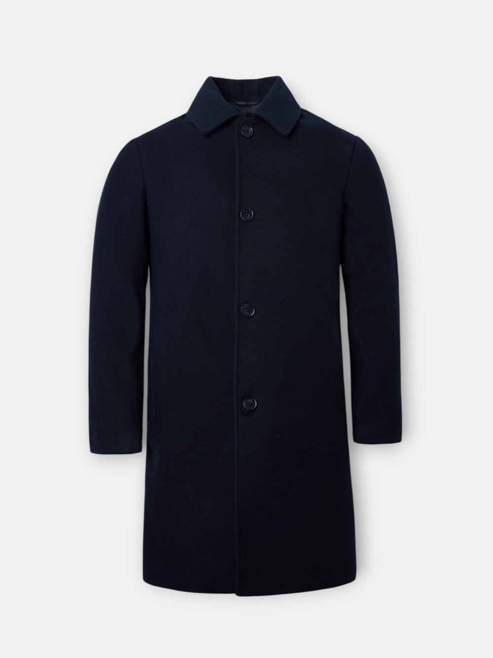 Navy blue straight coat