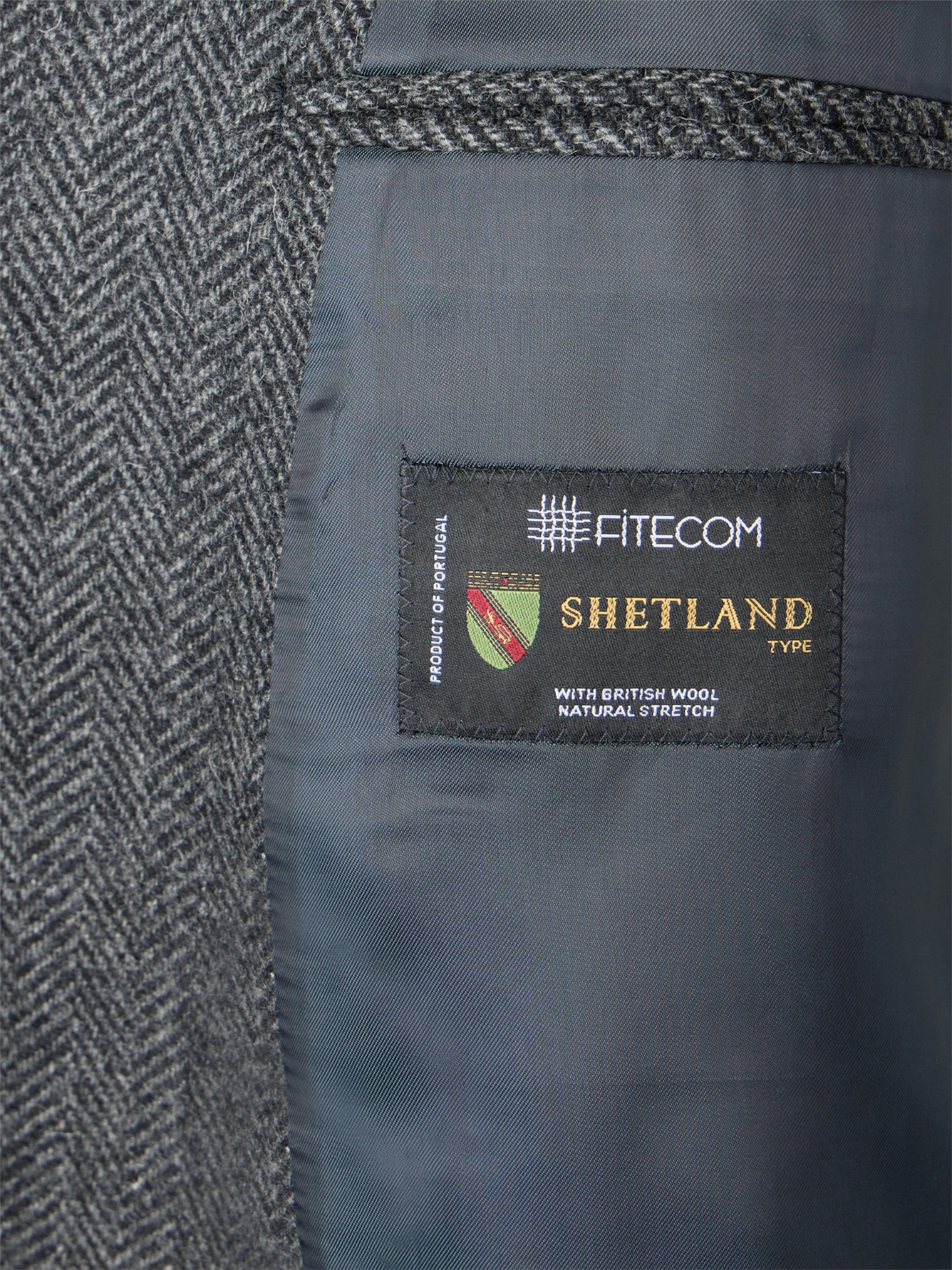 Unique grey herringbone coat