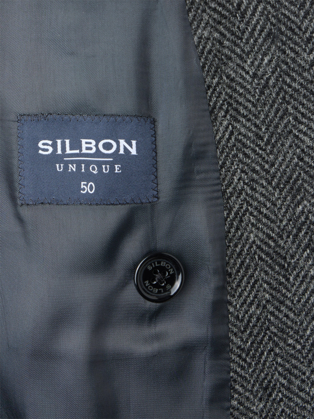 Unique grey herringbone coat