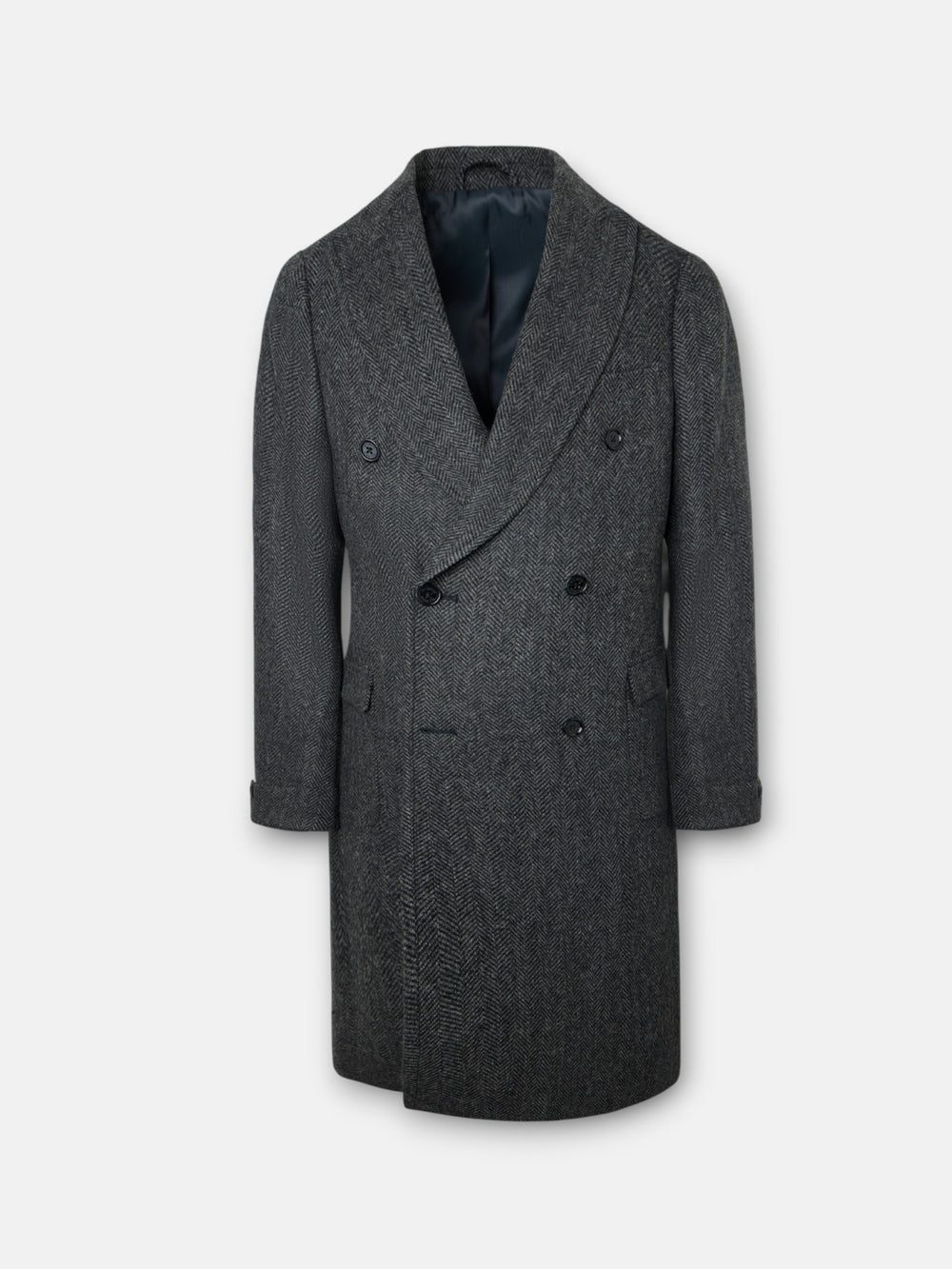 Unique grey herringbone coat