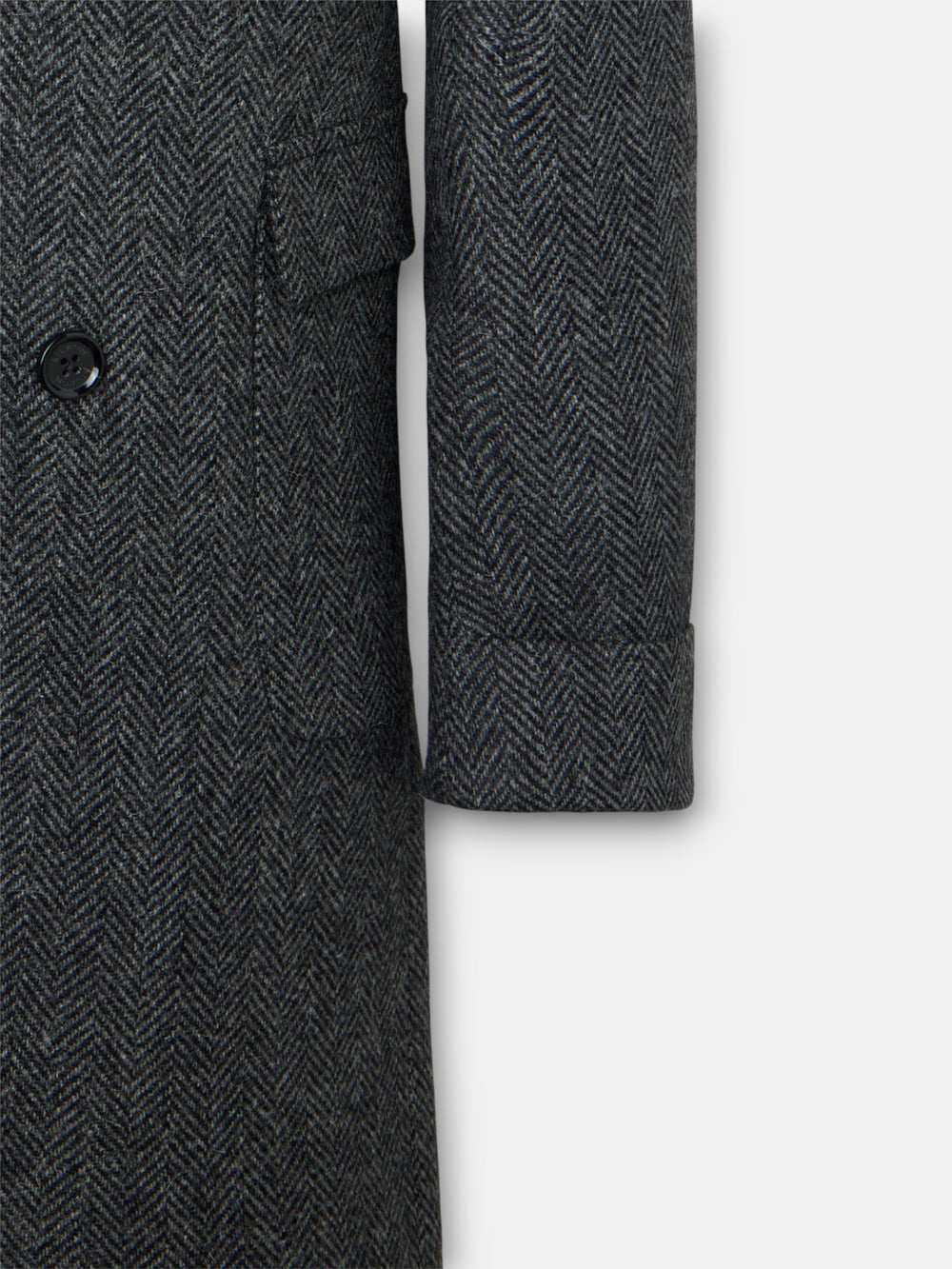 Unique grey herringbone coat