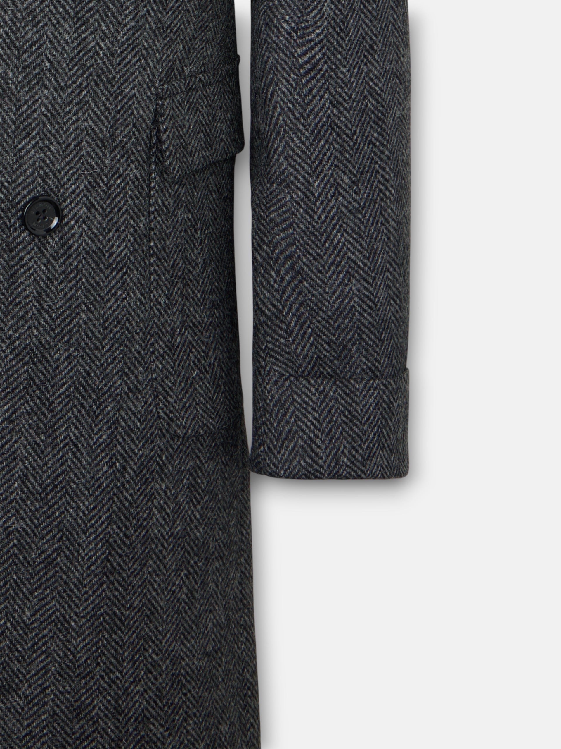Unique grey herringbone coat