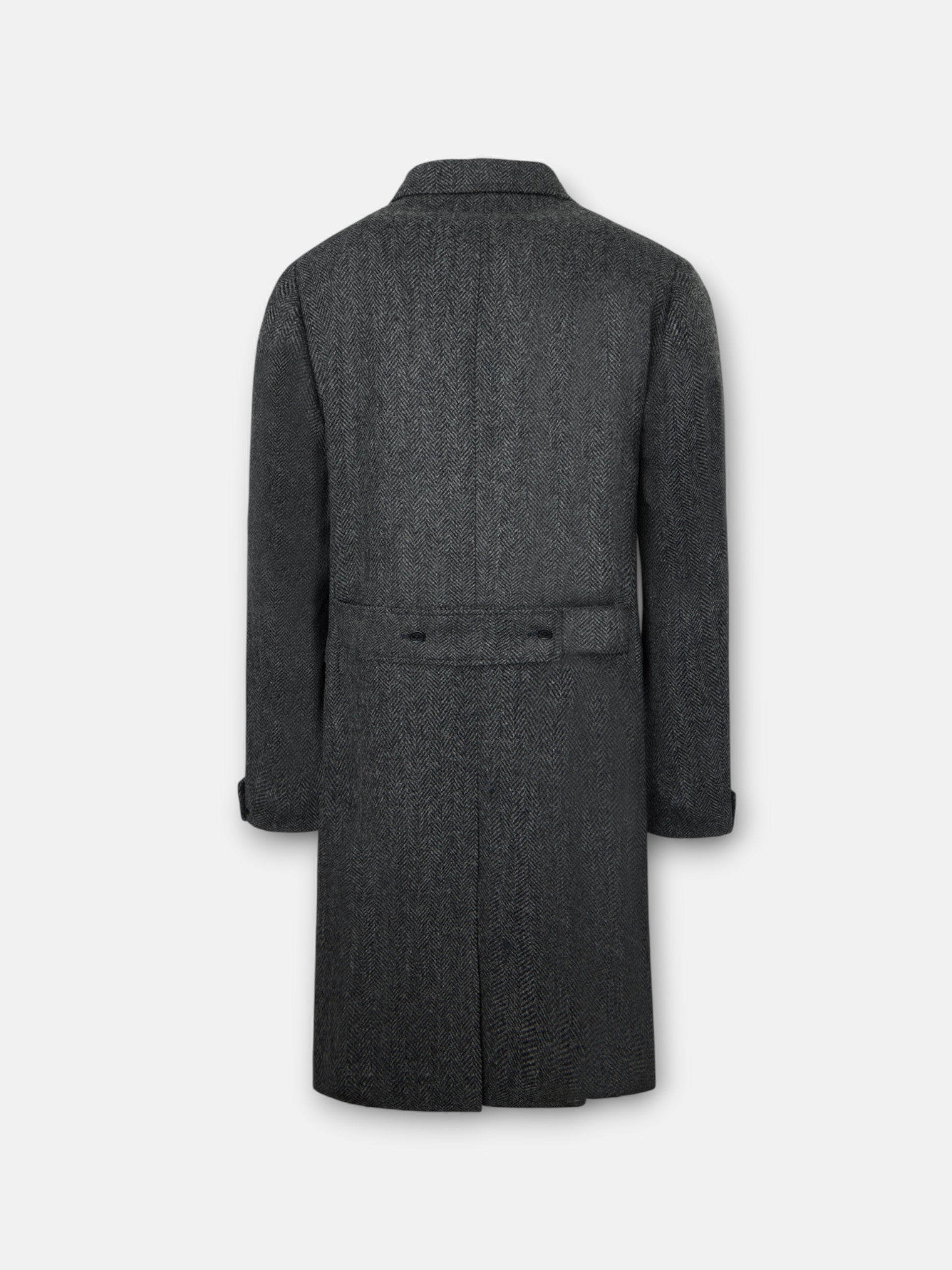 Unique grey herringbone coat