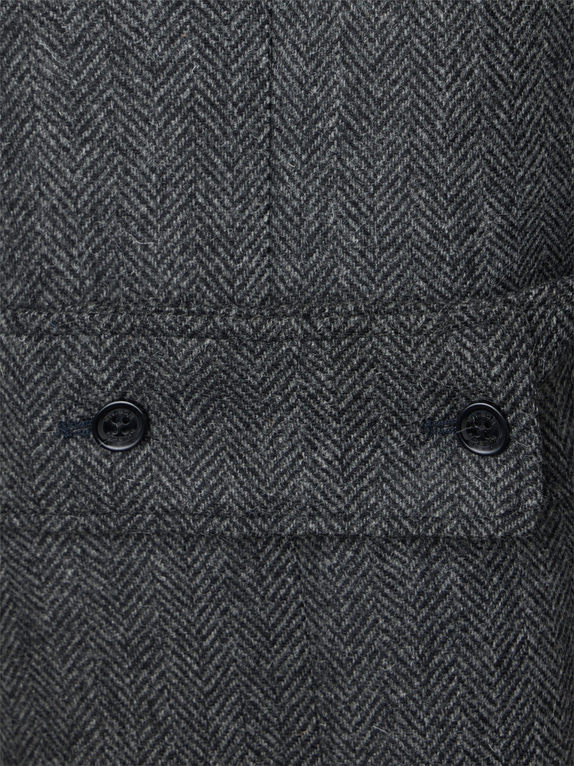Unique grey herringbone coat