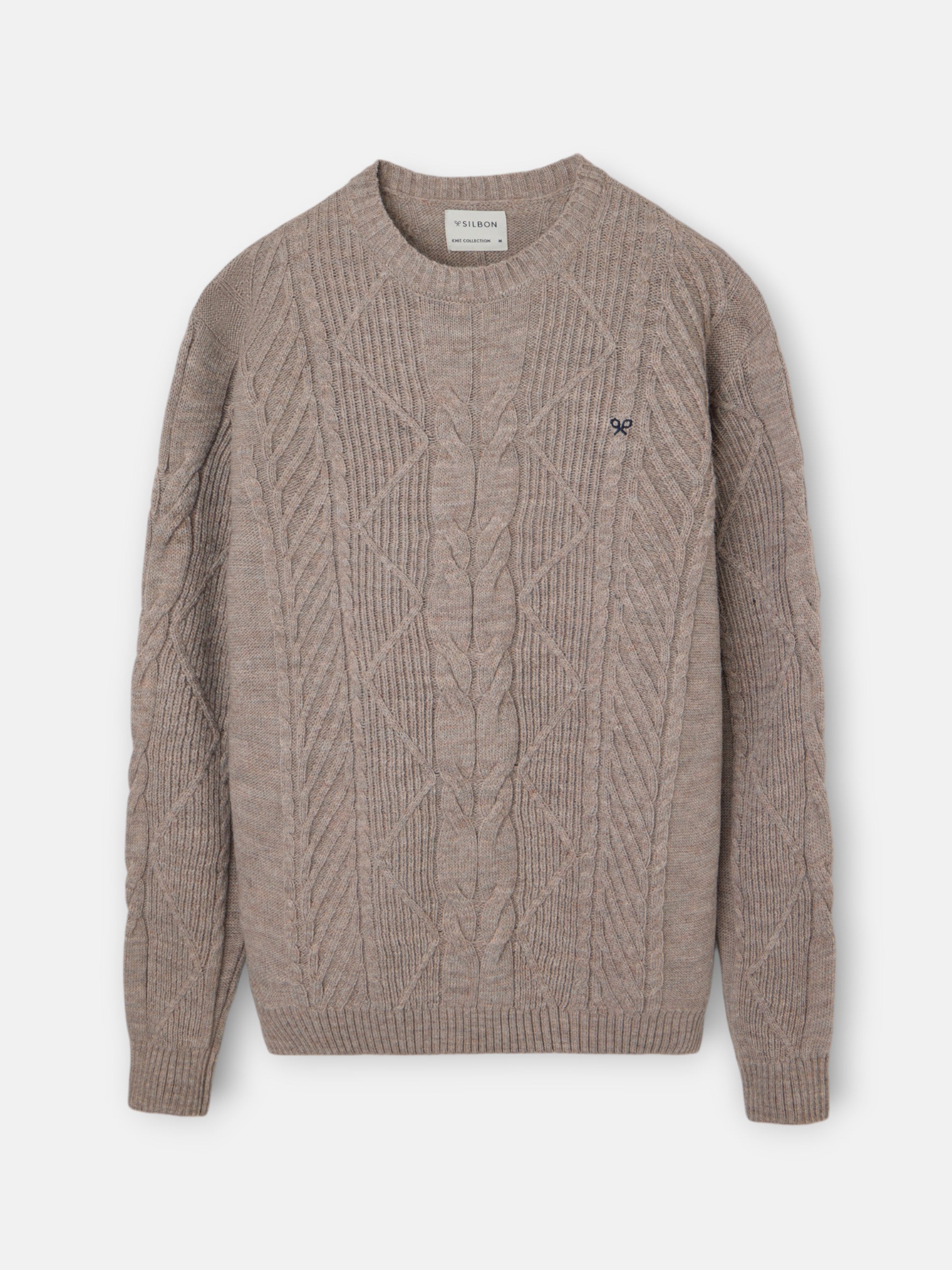 Light brown cable knit sweater