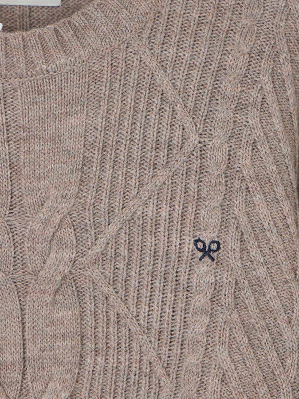 Light brown cable knit sweater