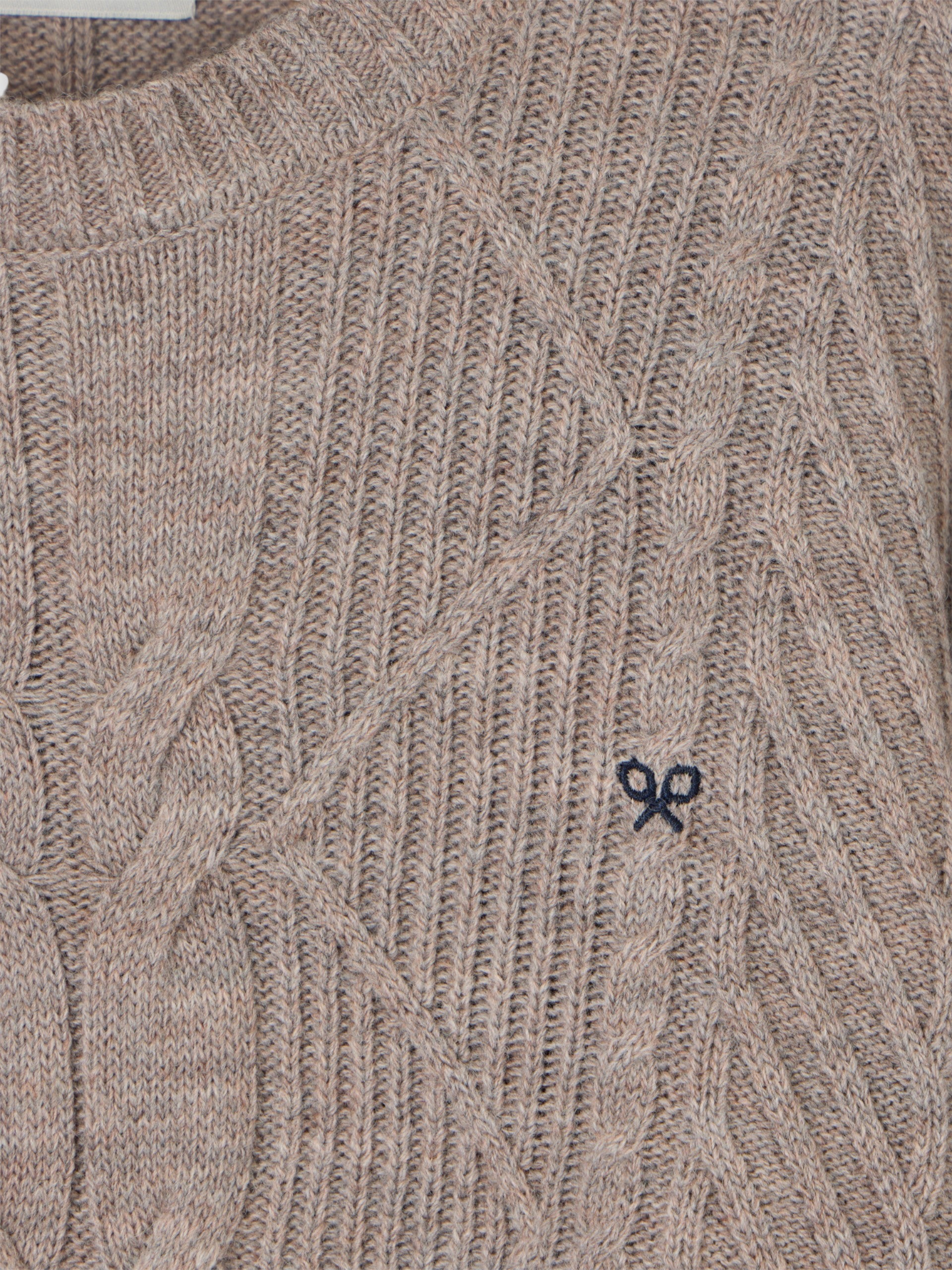 Light brown cable knit sweater