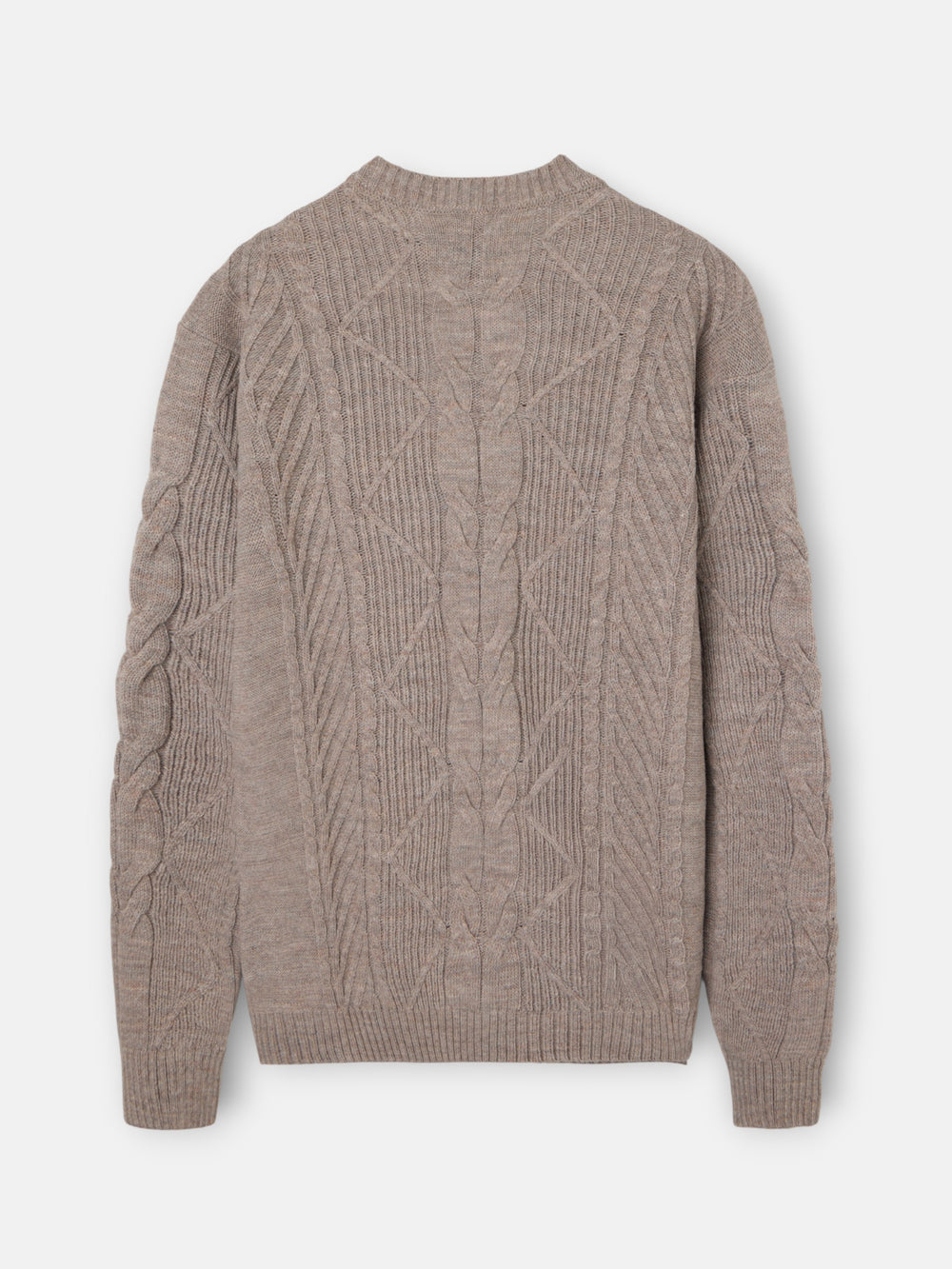 Light brown cable knit sweater