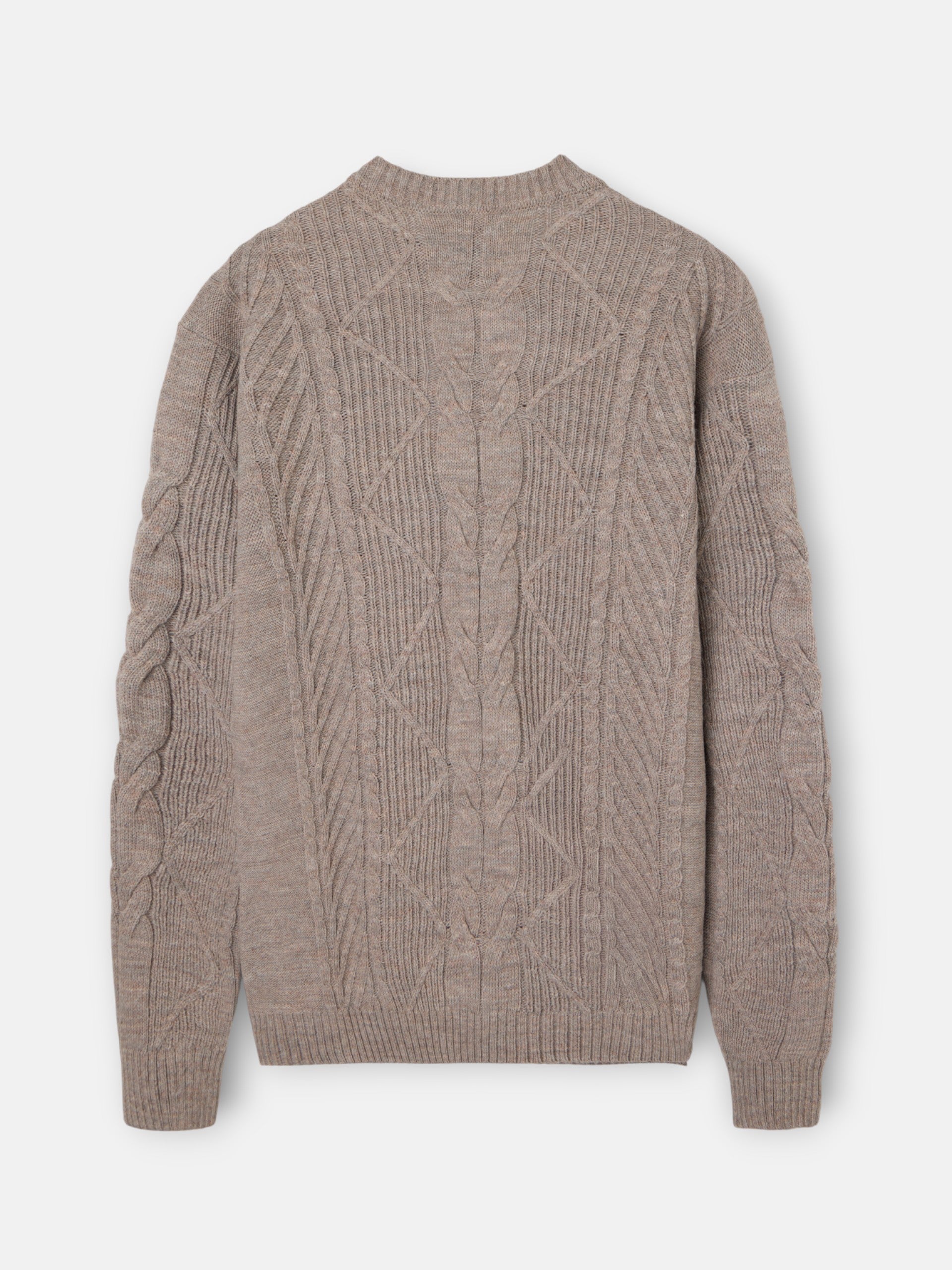 Light brown cable knit sweater