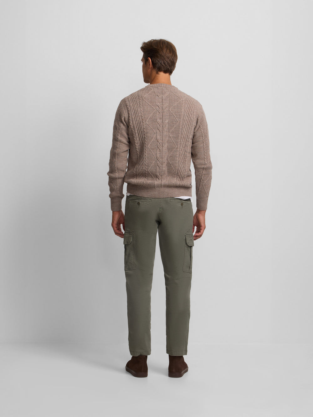 Light brown cable knit sweater