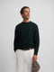 Green cable knit sweater