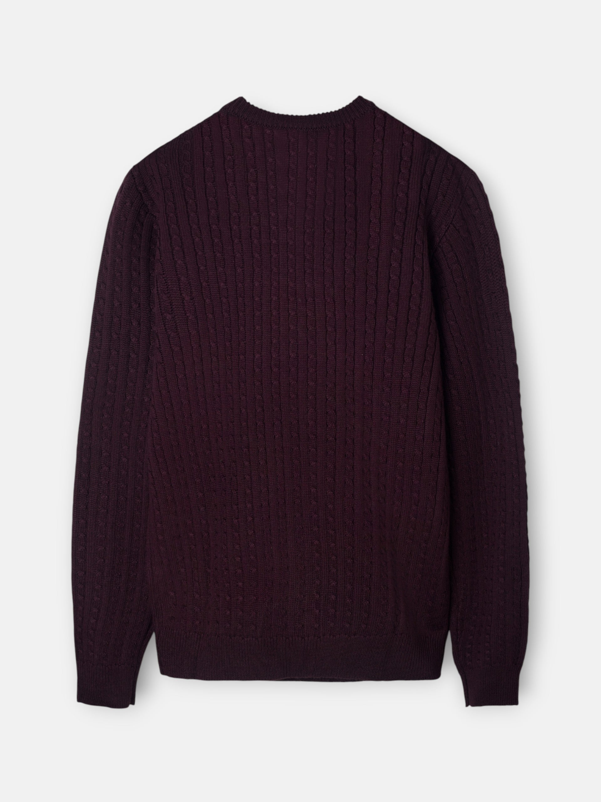 Classic burgundy cable knit sweater