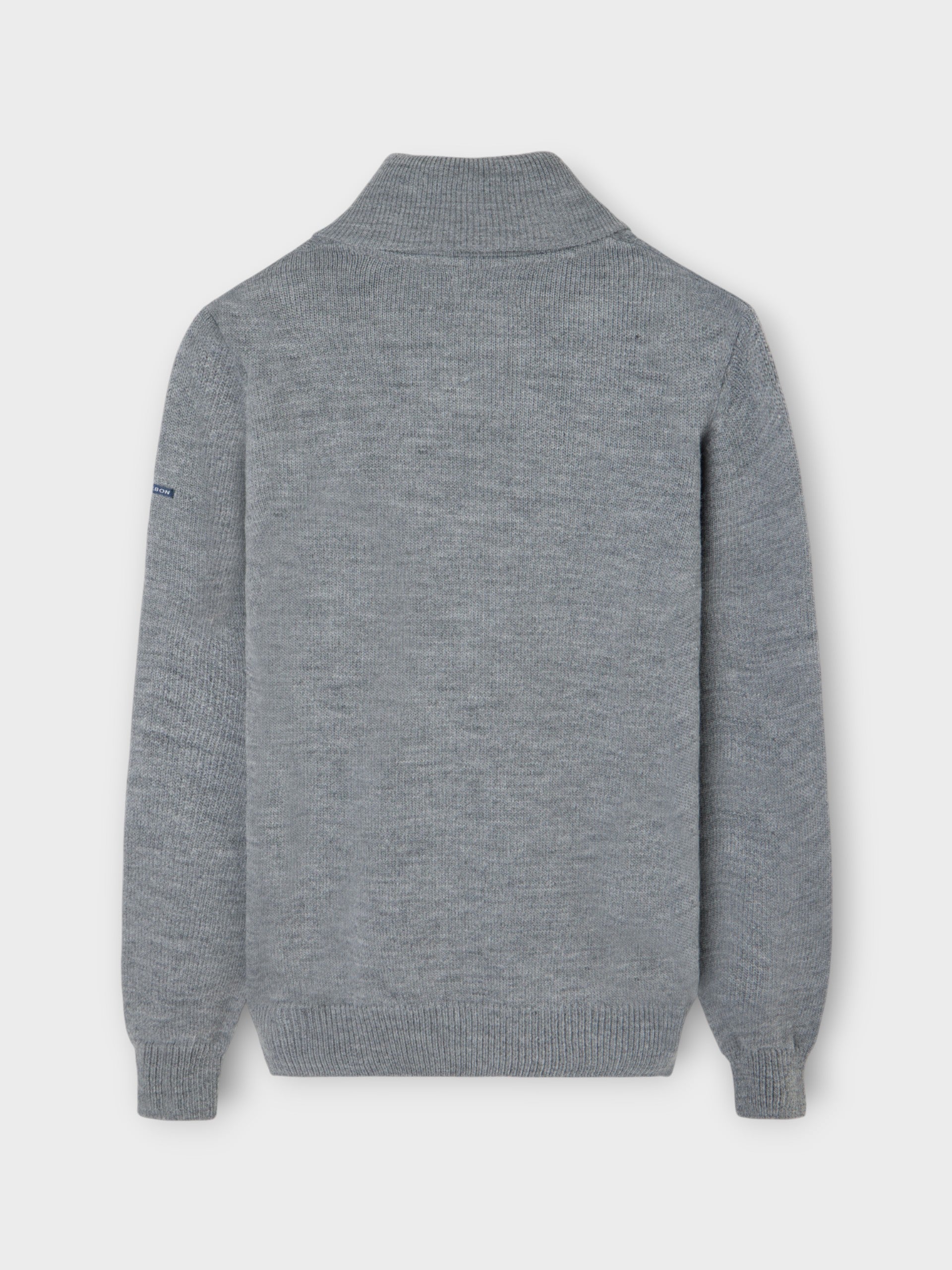 Grey shawl collar sweater