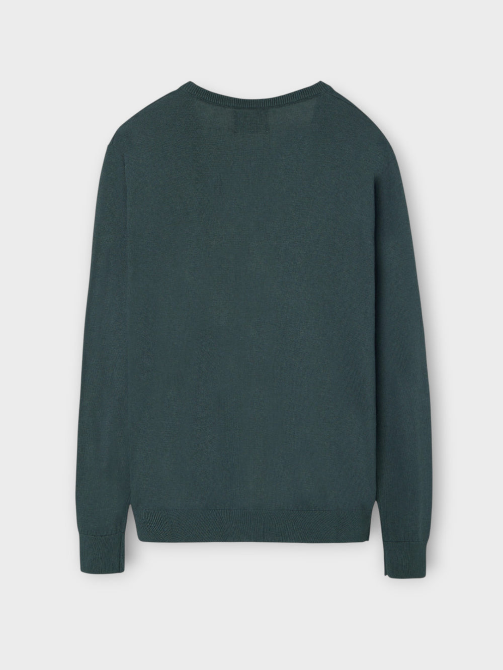 Pull col V rétro vert foncé