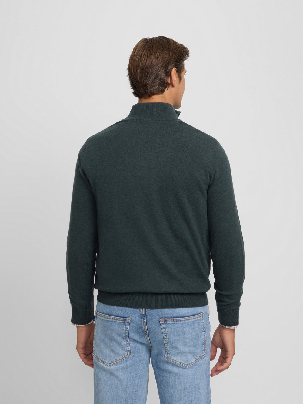 Medium green half-zip jersey