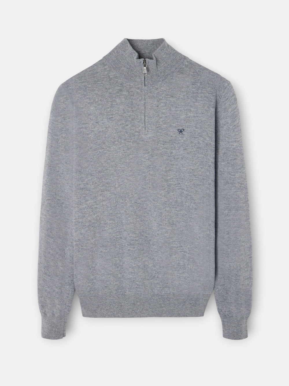 Medium gray half-zip jersey