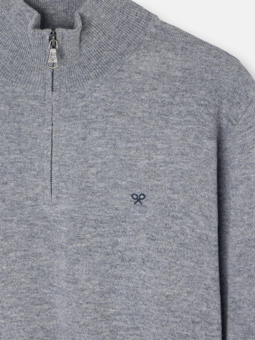 Medium gray half-zip jersey
