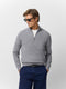 Jersey media cremallera gris medio
