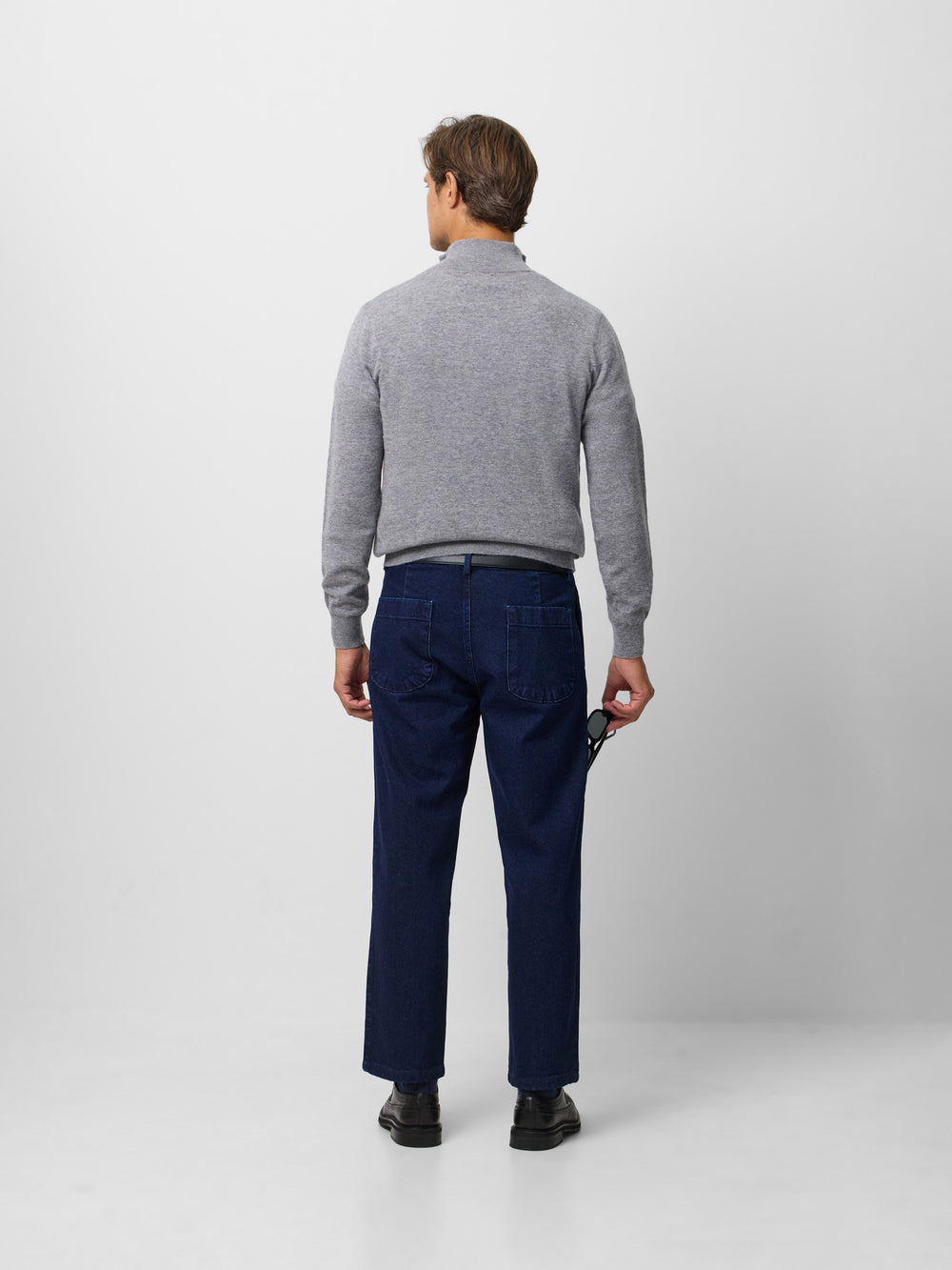 Medium gray half-zip jersey