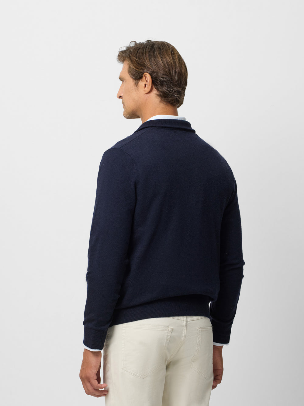 Navy blue half zip jersey