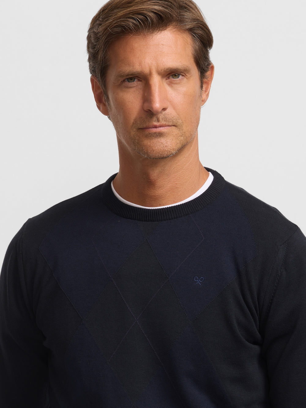 Navy blue diamond retro jersey