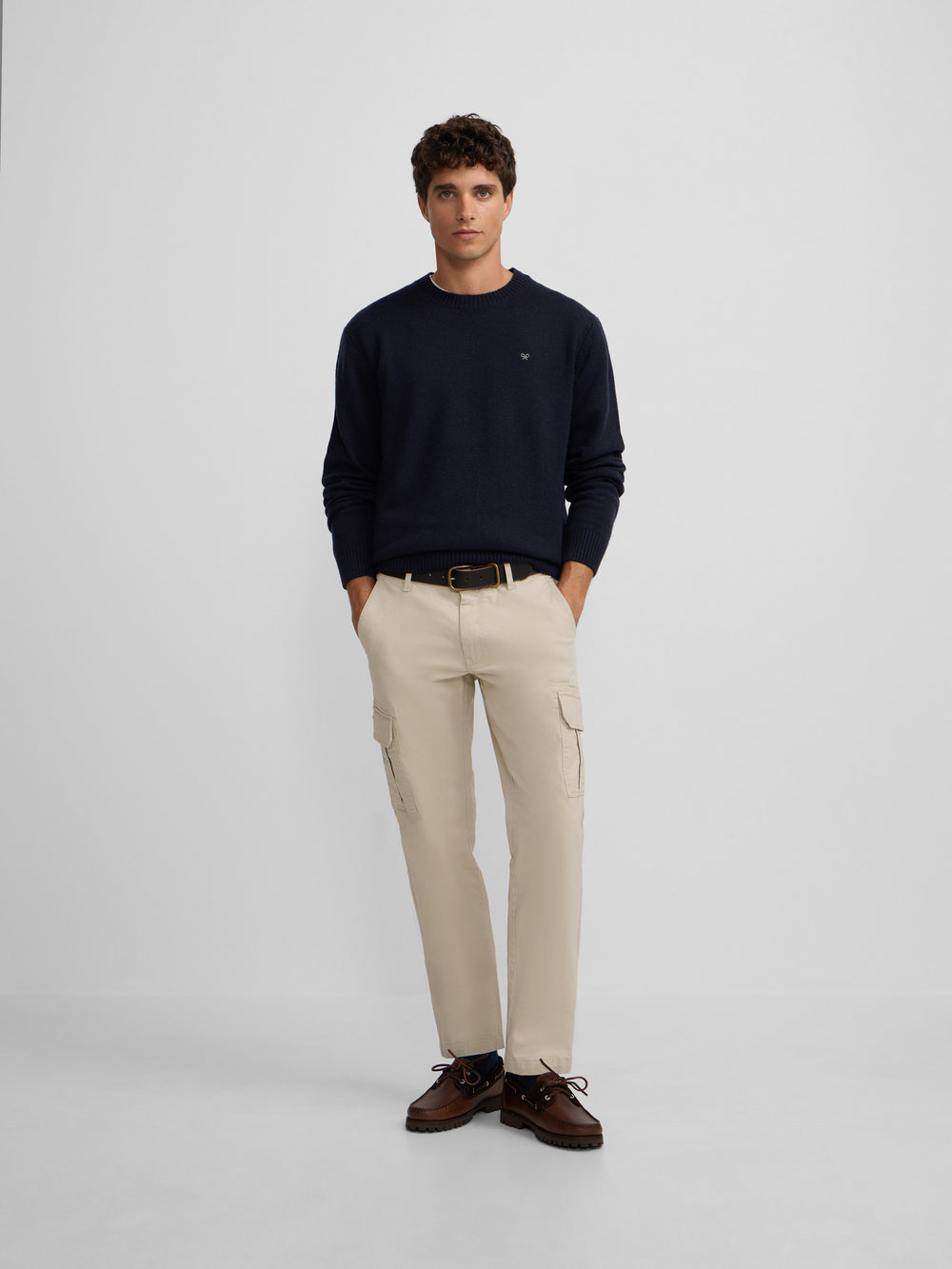 Classic warm navy blue sweater