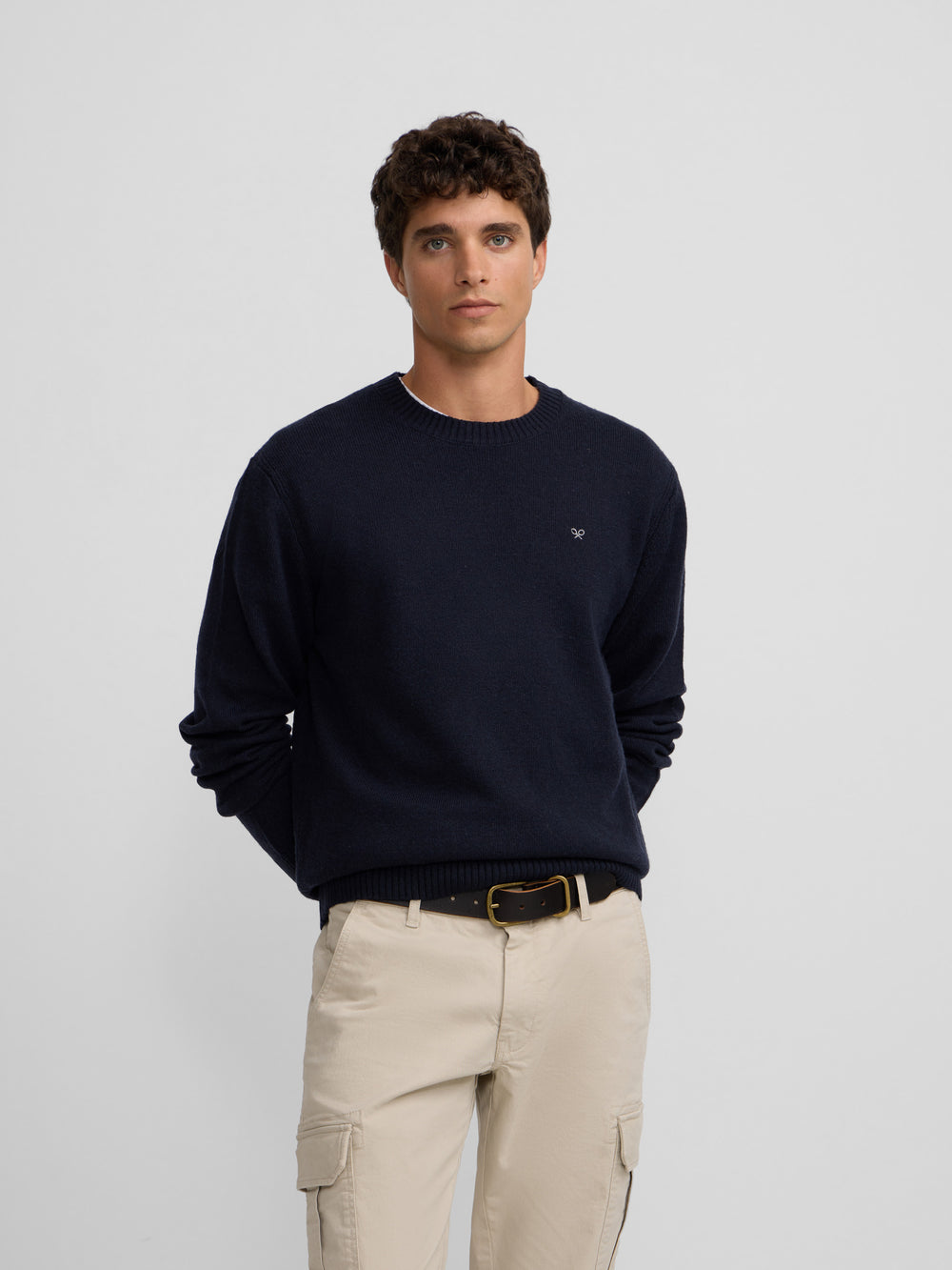 Classic warm navy blue sweater