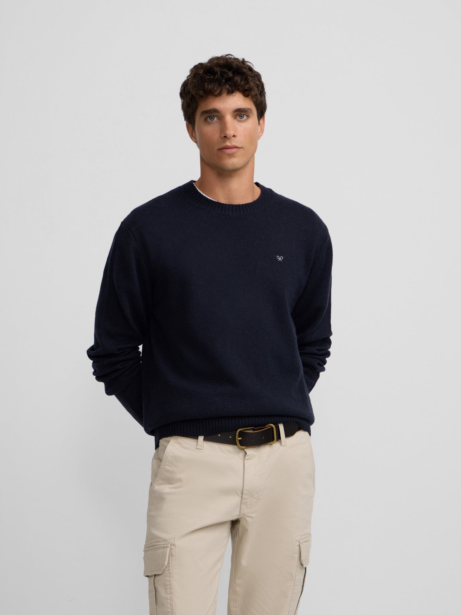 Classic warm navy blue sweater