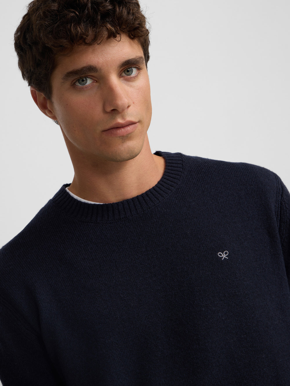 Classic warm navy blue sweater