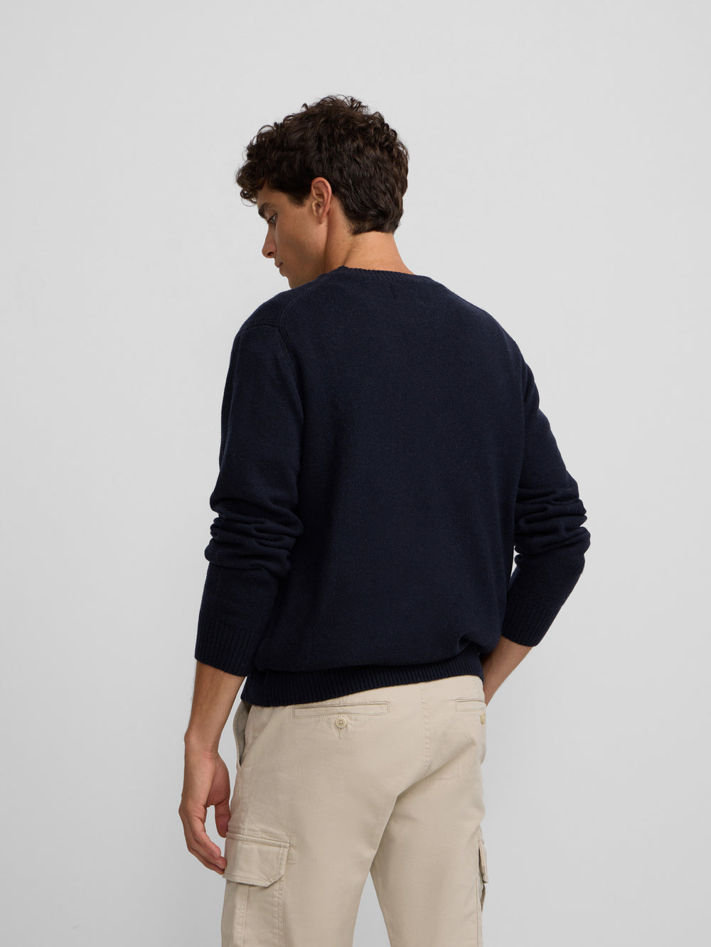 Classic warm navy blue sweater