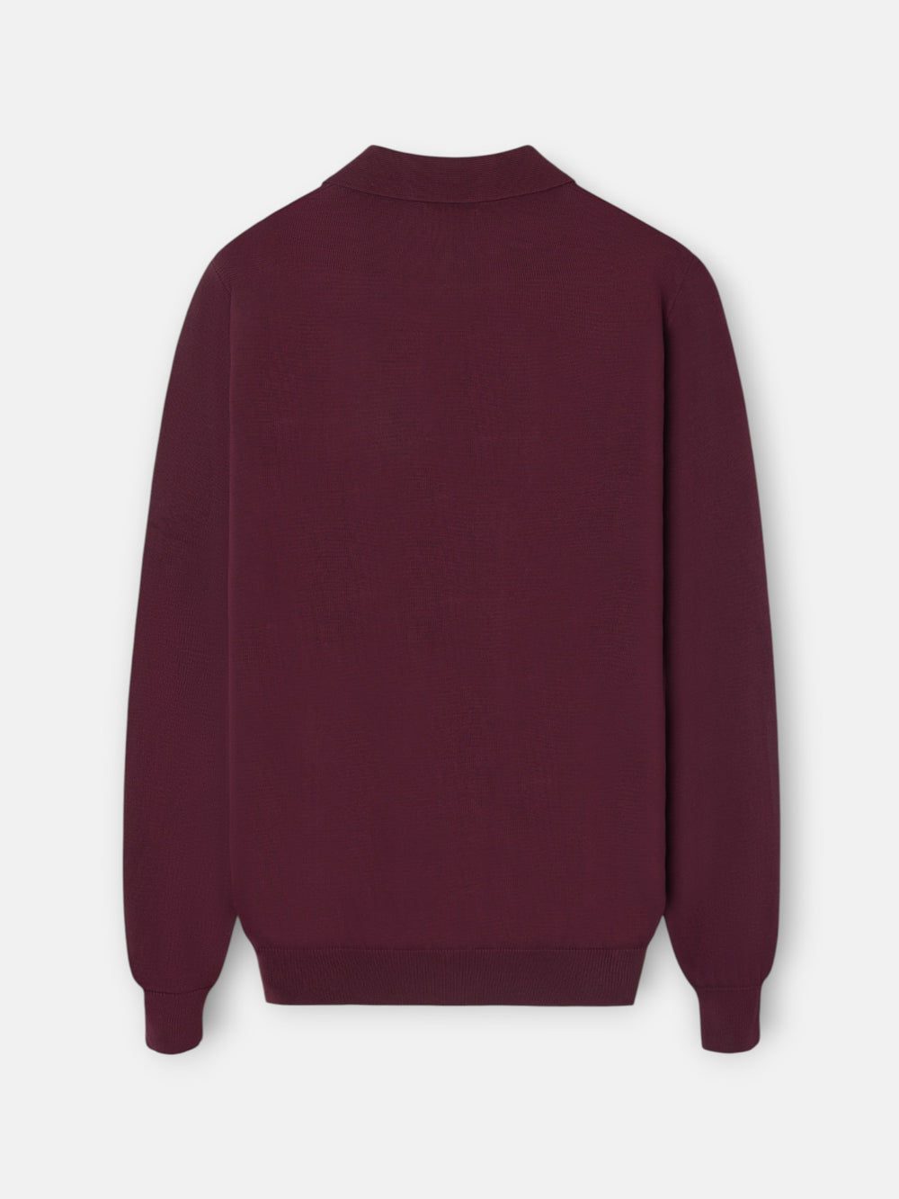 Jersey cuello polo burdeos