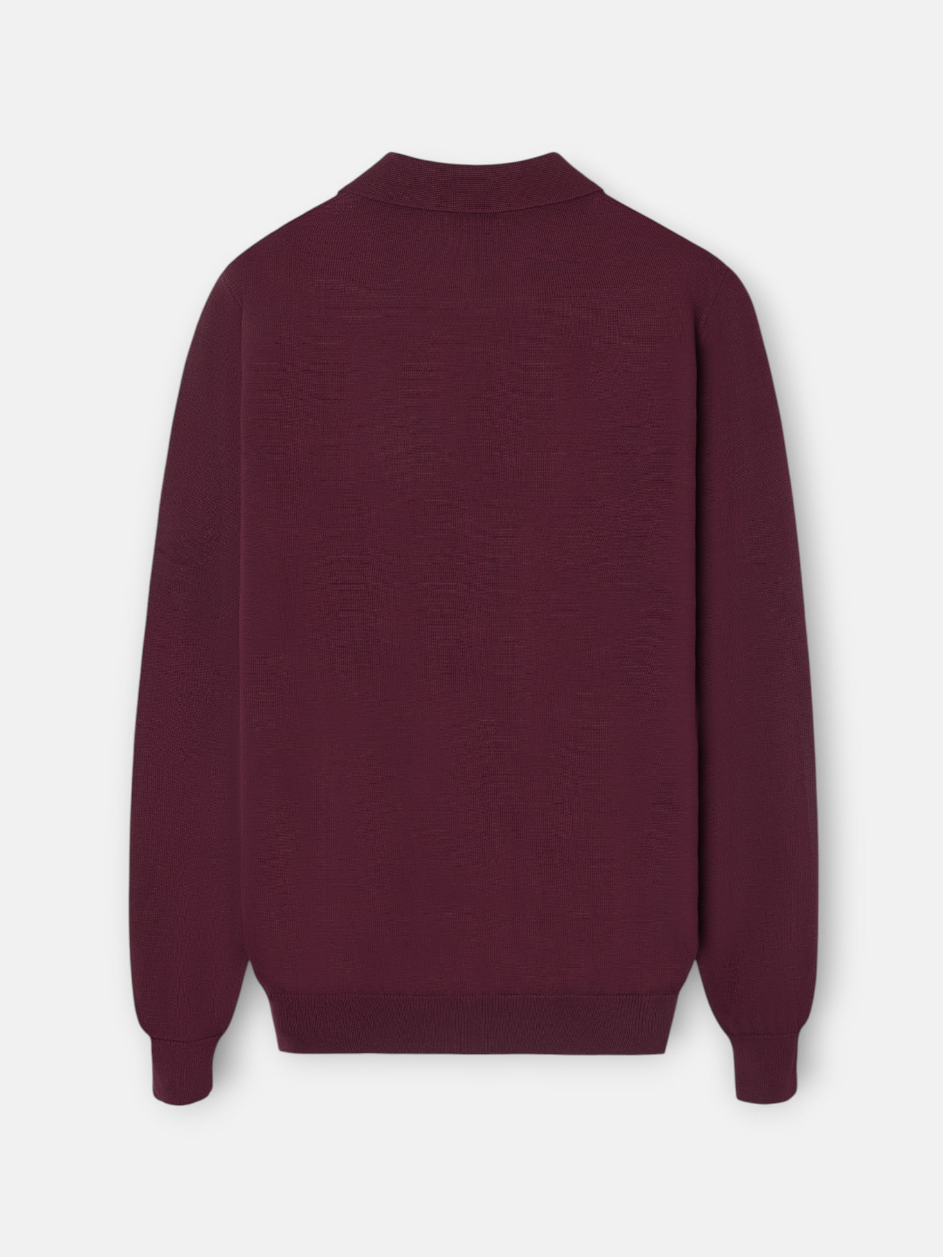 Jersey cuello polo burdeos