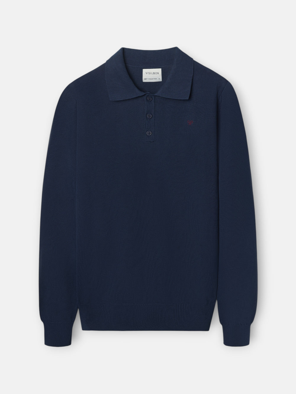 Navy blue polo neck sweater